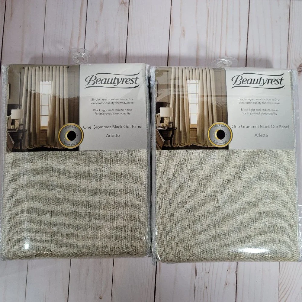 Beautyrest Arlette Window Curtain Creme Brulee x2